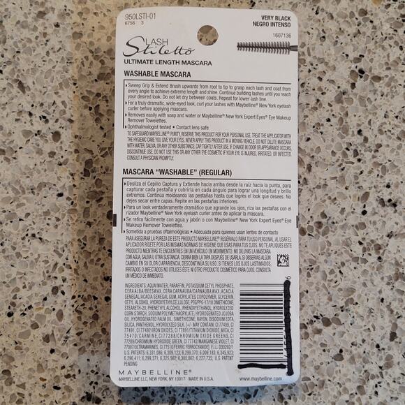 Maybelline Lash Stilleto Ultimate Length Mascara #951 VERY BLACK✨️NEW - Picture 4 of 8